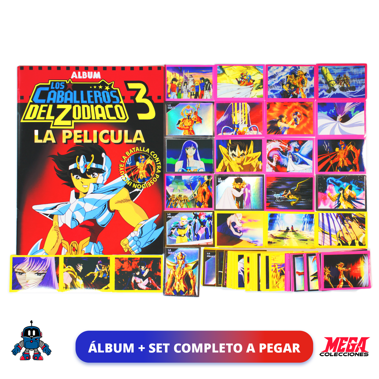 Álbum Caballeros del Zodiaco 3: La Película (Reedición Salo) + Set completo a pegar