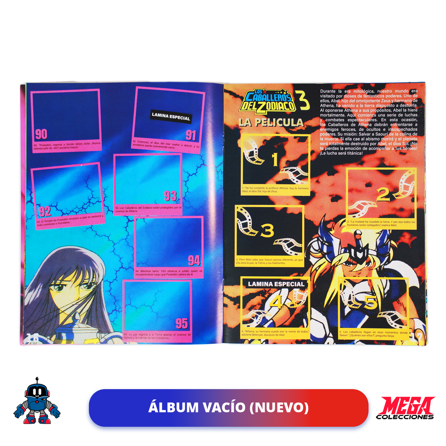 Álbum Caballeros del Zodiaco 3: La Película (Reedición Salo) + Set completo a pegar