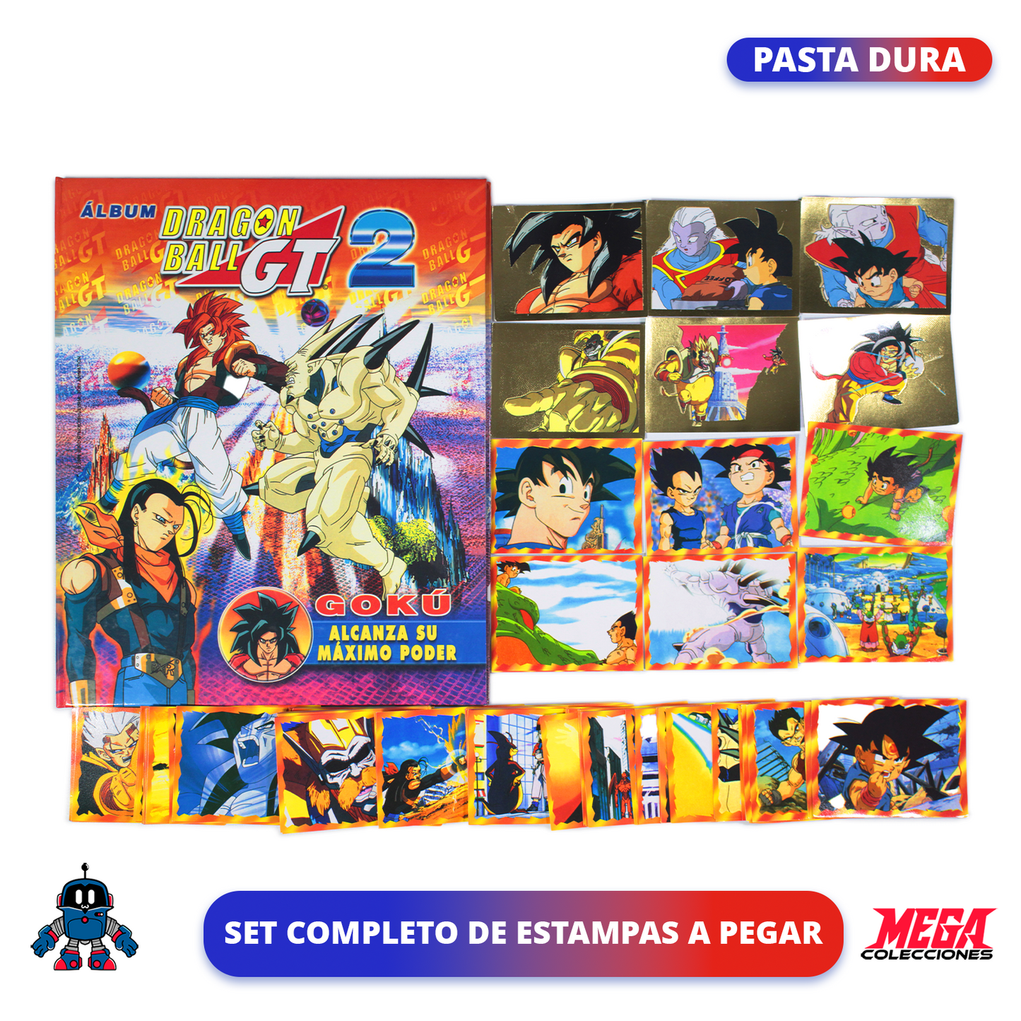 Álbum Pasta Dura Dragon Ball GT2 (Reedición Navarrete) + Set completo a pegar