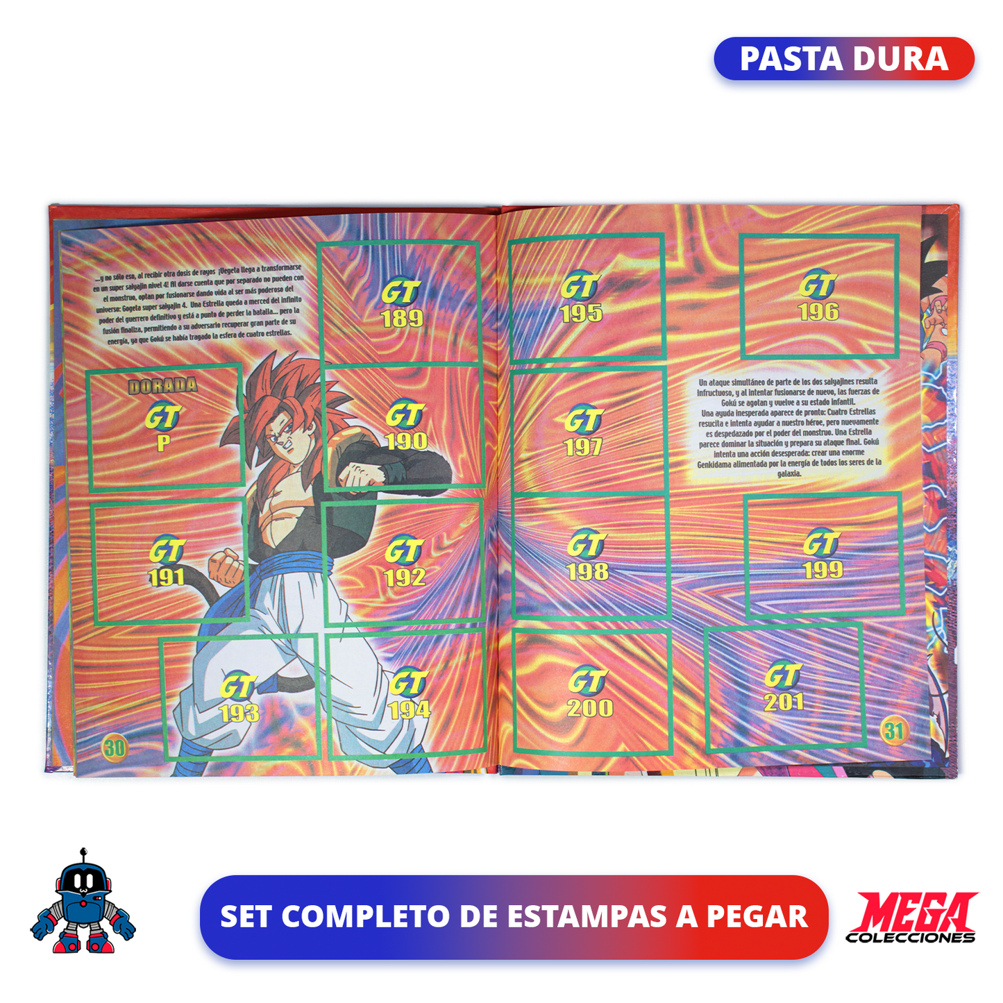 Álbum Pasta Dura Dragon Ball GT2 (Reedición Navarrete) + Set completo a pegar