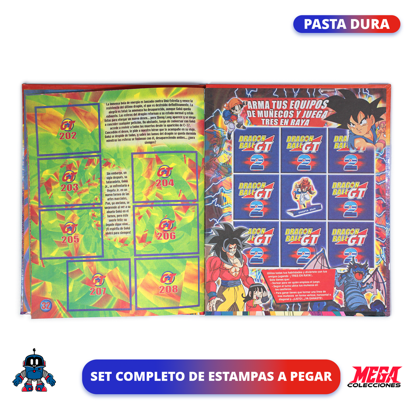 Álbum Pasta Dura Dragon Ball GT2 (Reedición Navarrete) + Set completo a pegar