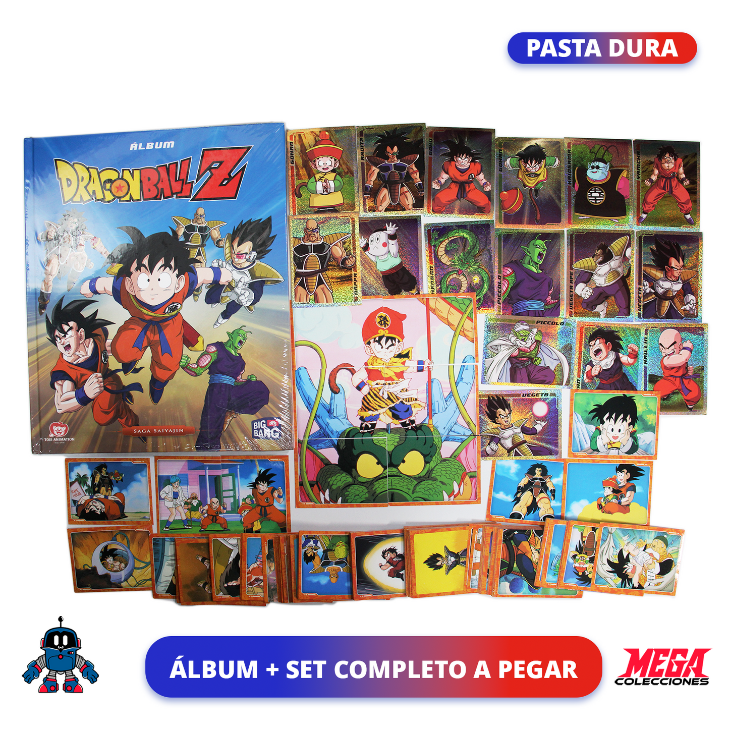 Álbum Pasta Dura Dragon Ball Z (Editorial Big Bang) + Set completo a pegar