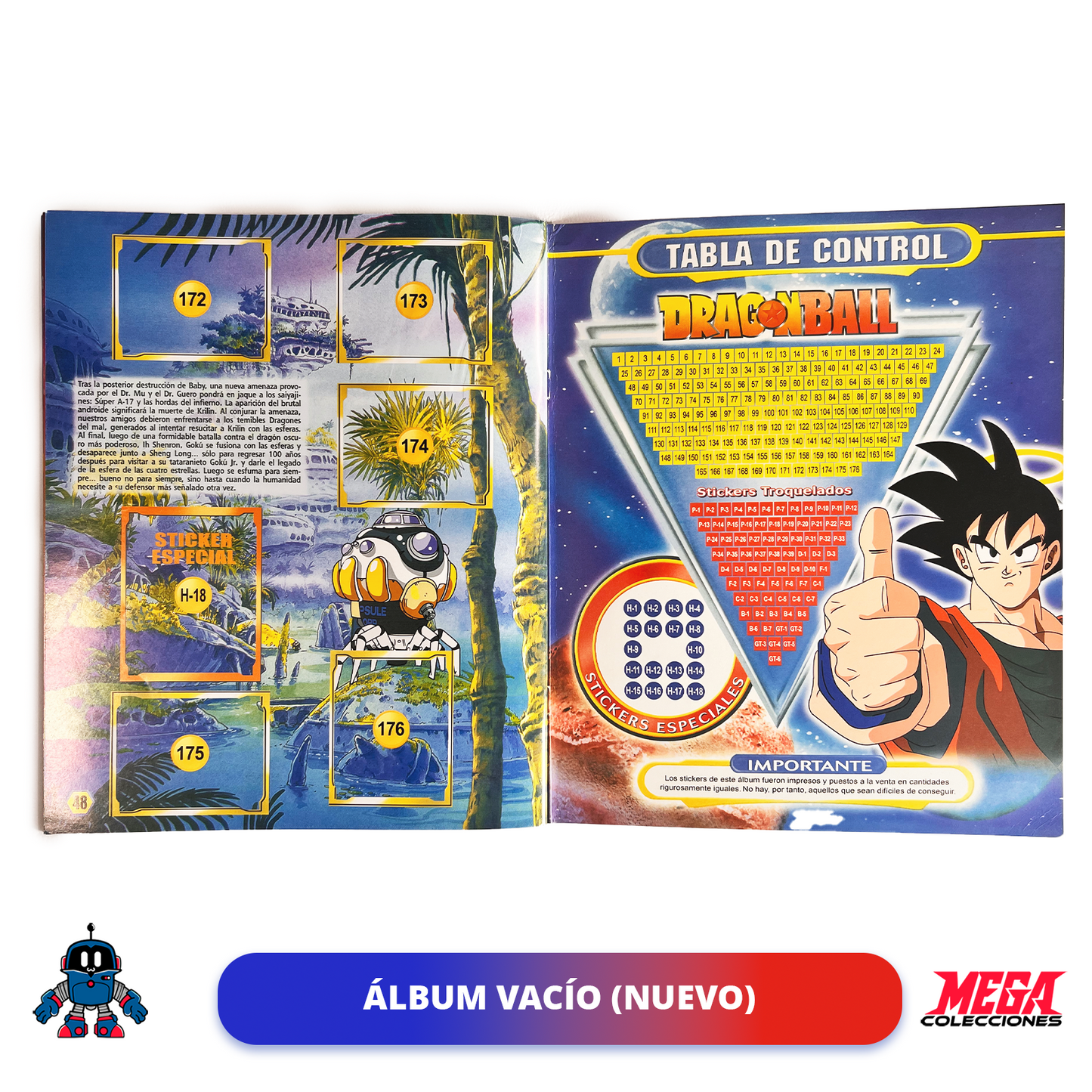 Álbum Dragon Ball «La Saga del Guerrero Dorado» + Set completo a pegar