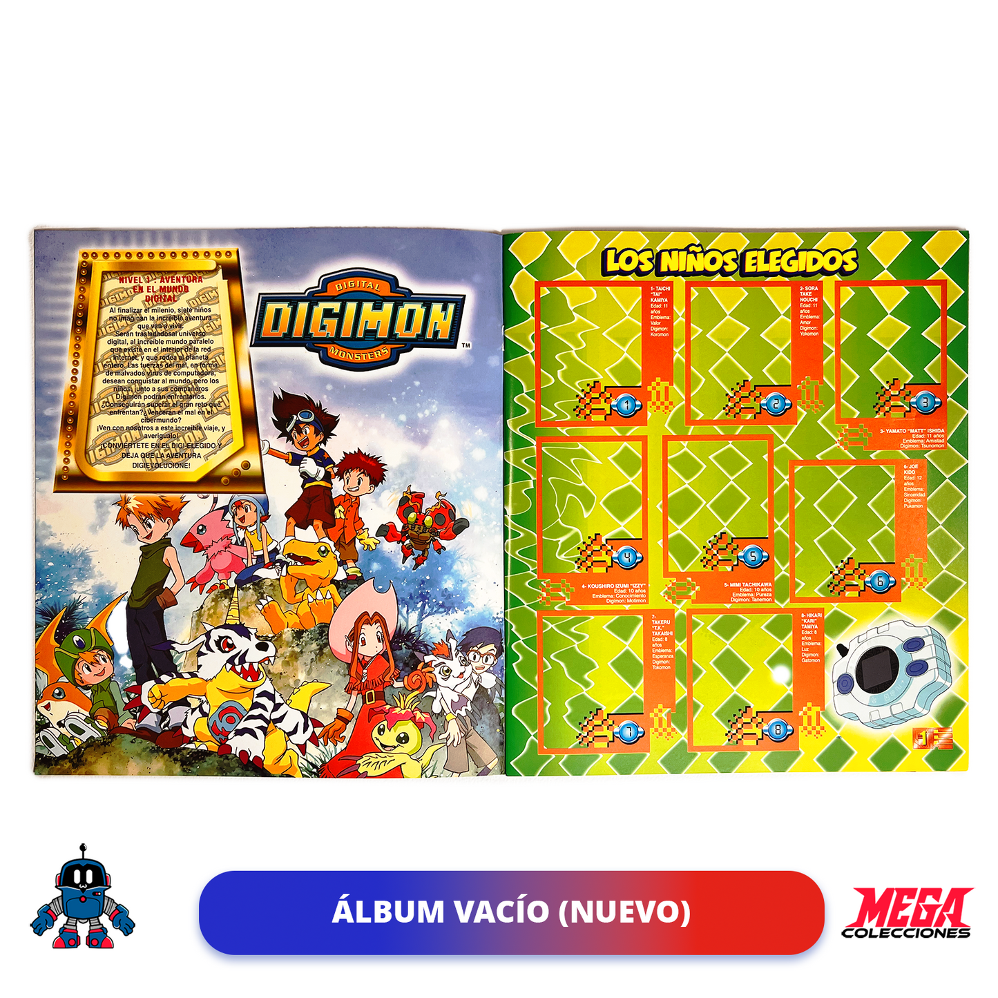 Álbum Digimon (Reedición Navarrete) + Set completo a pegar