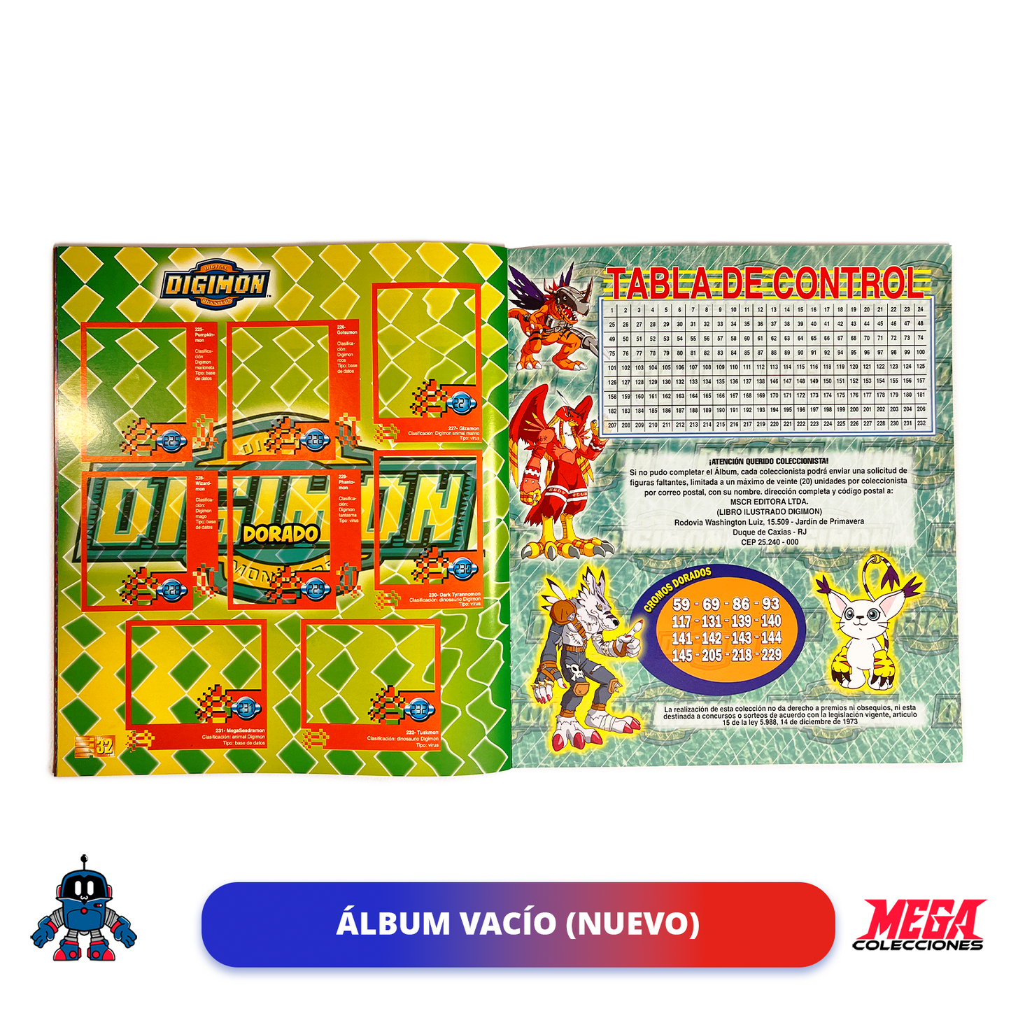 Álbum Digimon (Reedición Navarrete) + Set completo a pegar