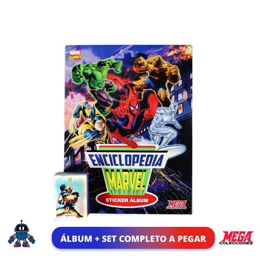 Álbum Enciclopedia Marvel + Set completo a pegar