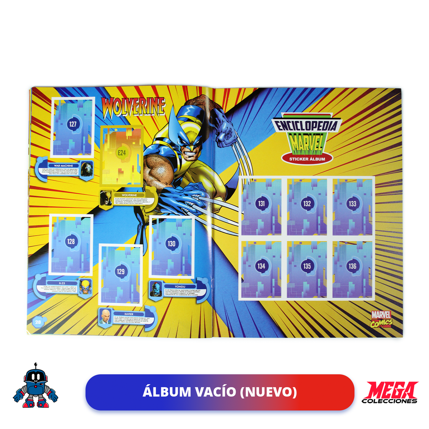 Álbum Enciclopedia Marvel + Set completo a pegar