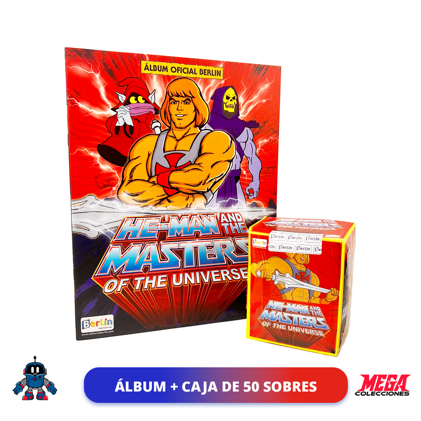 Álbum He Man (Editorial Berlín) + Caja de 50 Sobres