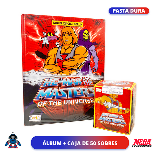 Álbum Pasta Dura He Man (Editorial Berlín) + Caja de 50 Sobres