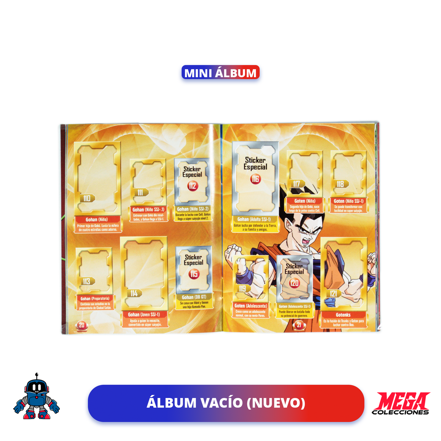 Mini Álbum Pocket Enciclopedia Dragon Ball (Reedición Navarrete) + Set completo a pegar