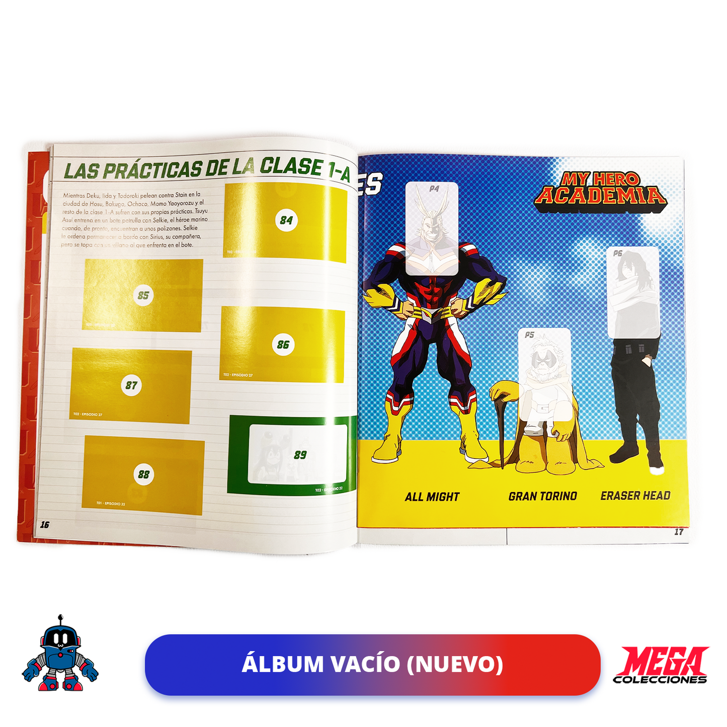 Álbum My Hero Academia + Set Completo de Tarjetas y Estampas (Panini)