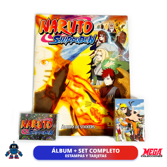 Álbum Naruto Shippuden 2022 (Panini) + Set completo de tarjetas y estampas a pegar