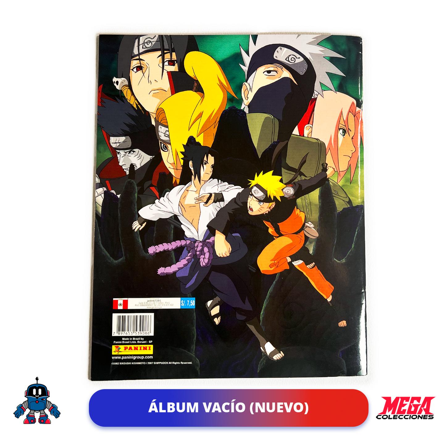 Álbum Naruto Shippuden 2022 (Panini) + Set completo de tarjetas y estampas a pegar