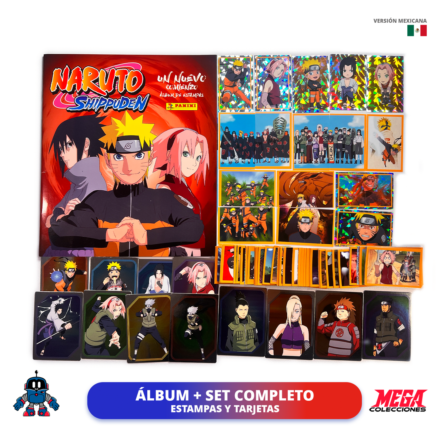 Álbum Naruto Shippuden: Un nuevo comienzo (Panini) + Set completo a pegar