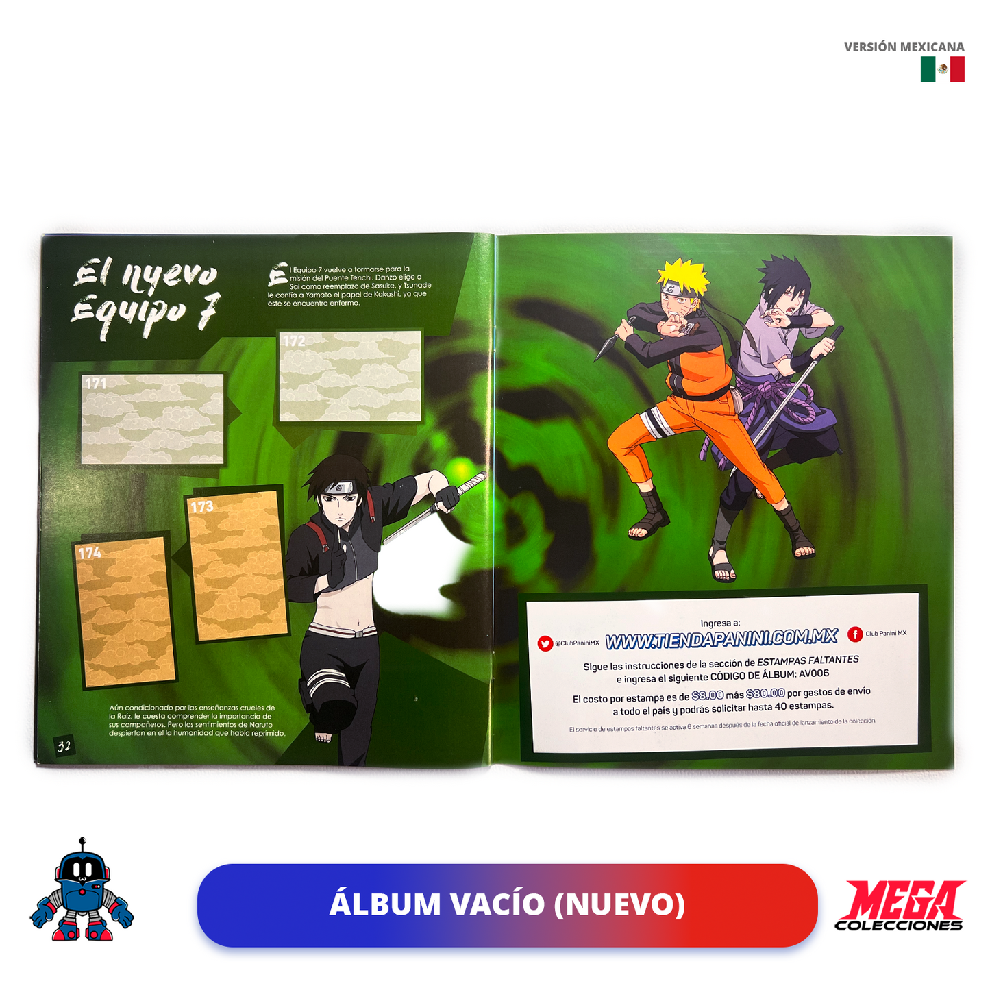 Álbum Naruto Shippuden: Un nuevo comienzo (Panini) + Set completo a pegar