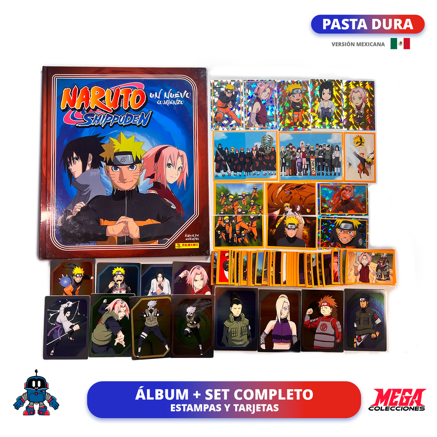 Álbum Pasta Dura Naruto Shippuden: Un nuevo comienzo (Panini) + Set completo a pegar (México)