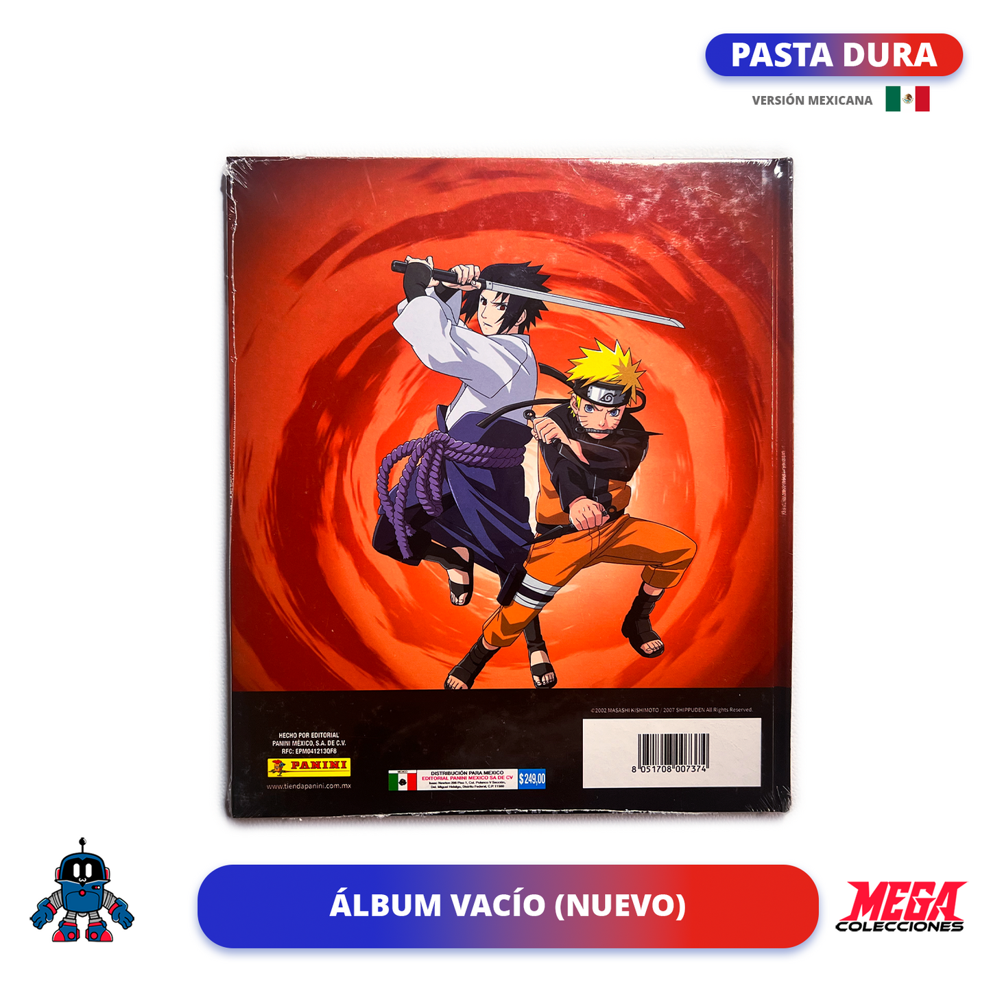 Álbum Pasta Dura Naruto Shippuden: Un nuevo comienzo (Panini) + Set completo a pegar (México)