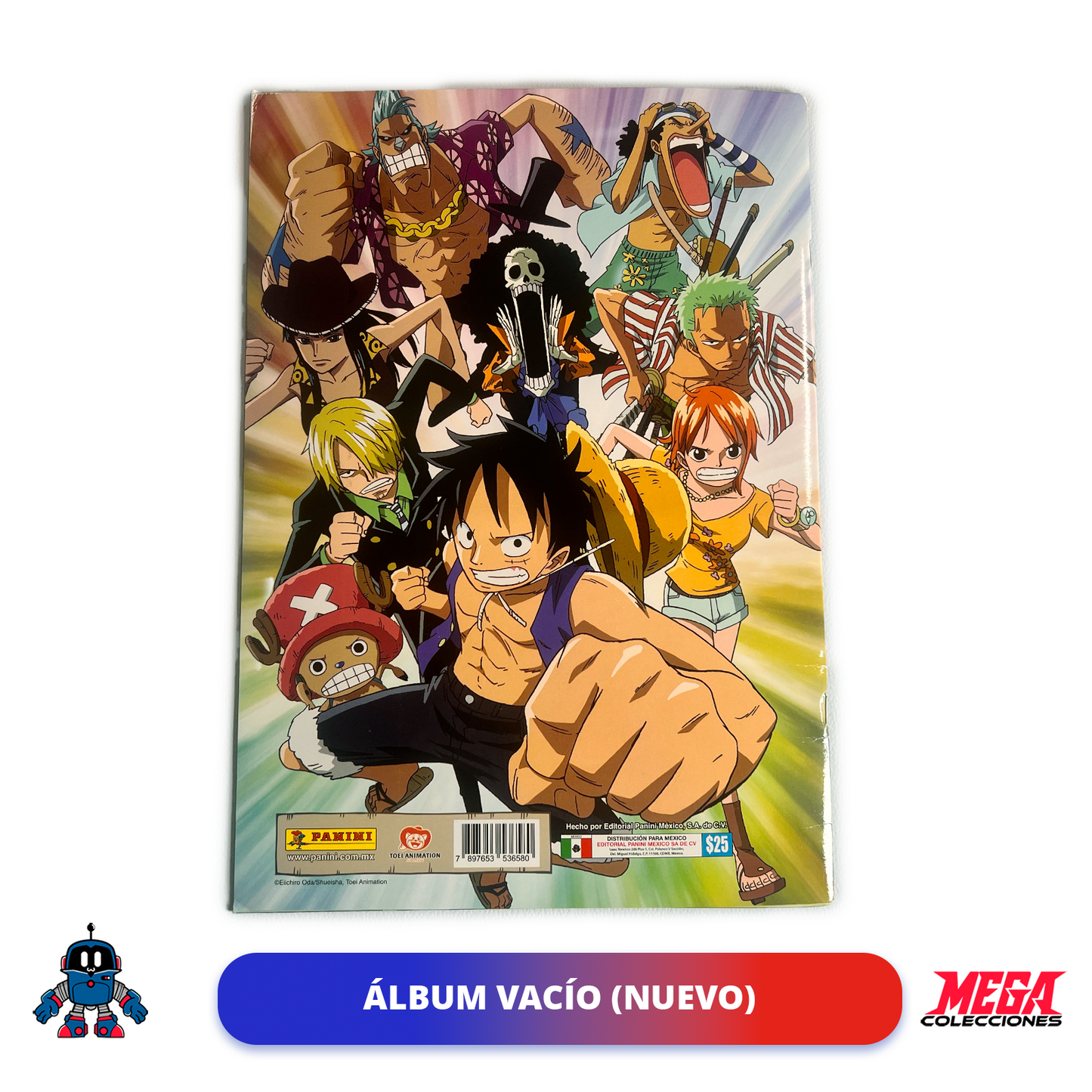 Álbum One Piece (Panini) + Set completo de tarjetas y estampas a pegar