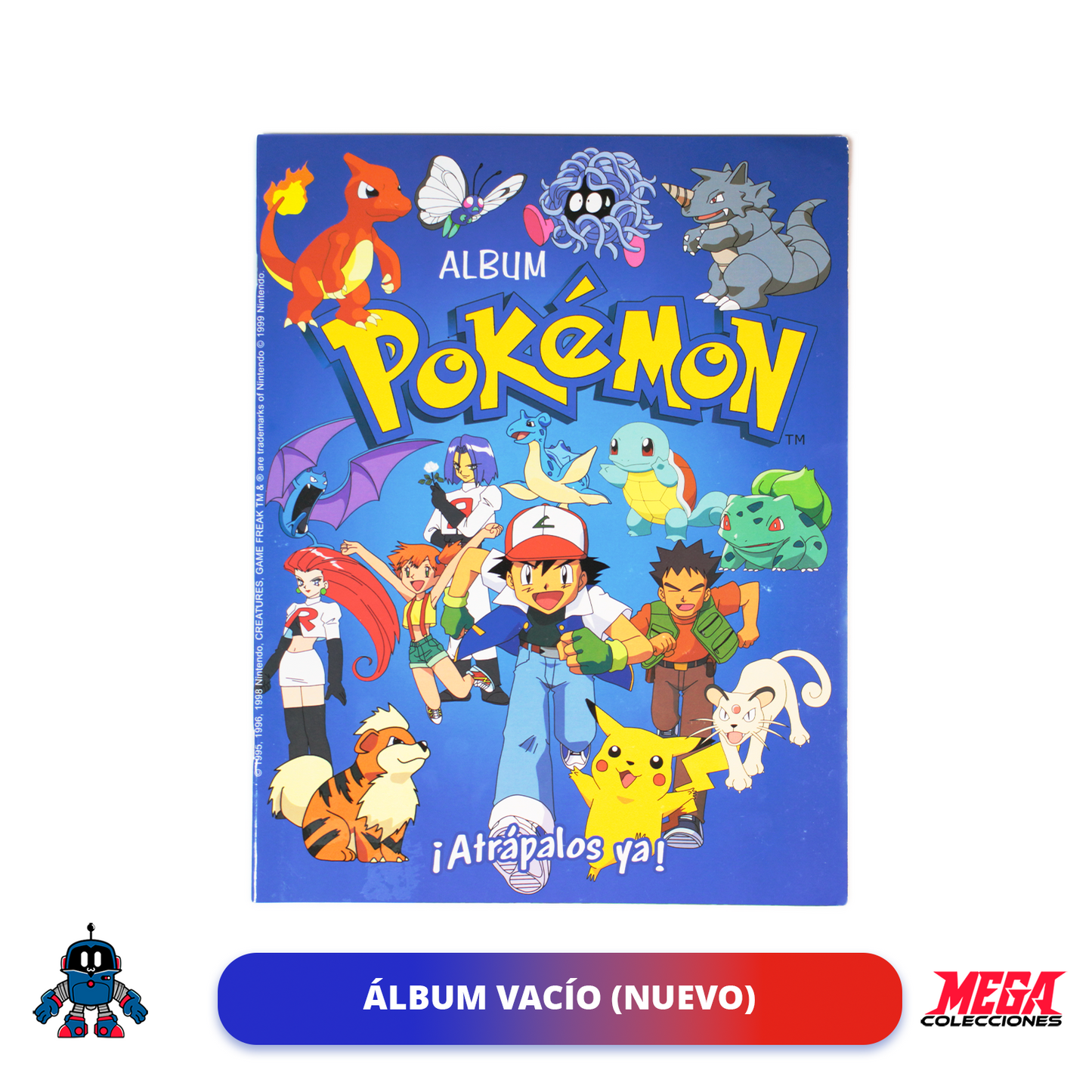 Álbum Pokémon ¡Atrápalos Ya! (Reedición Salo) + Set completo de figuras para pegar