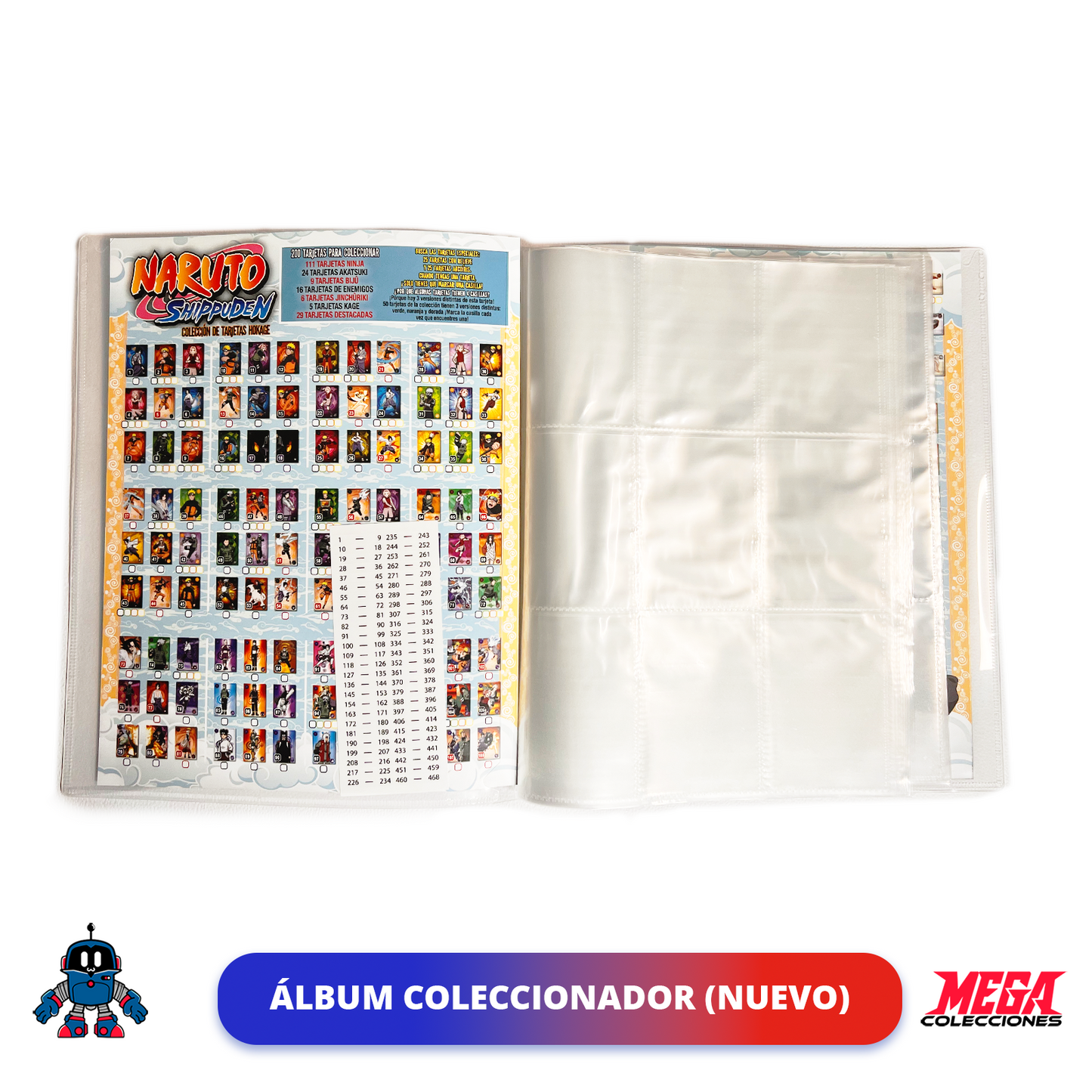 Colección Naruto Shippuden TCG (Panini) Set completo + Álbum Coleccionador