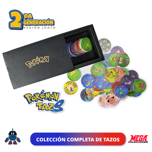 Colección Completa de Tazos de Pokémon: Región Johto (2da Gen.) [Internacional ver.]