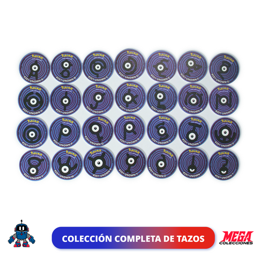 Colección Completa de Tazos de Pokémon: Unown [Internacional ver.]