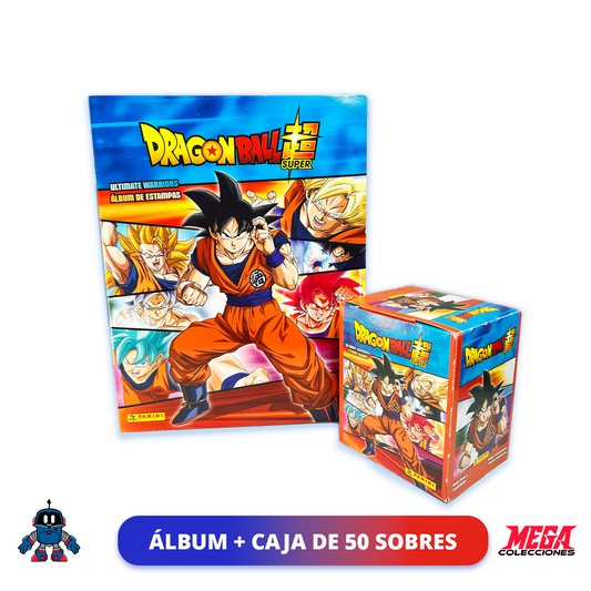 Colección Dragon Ball Super: Ultimate Warriors (Panini). Álbum + Caja de 50 sobres